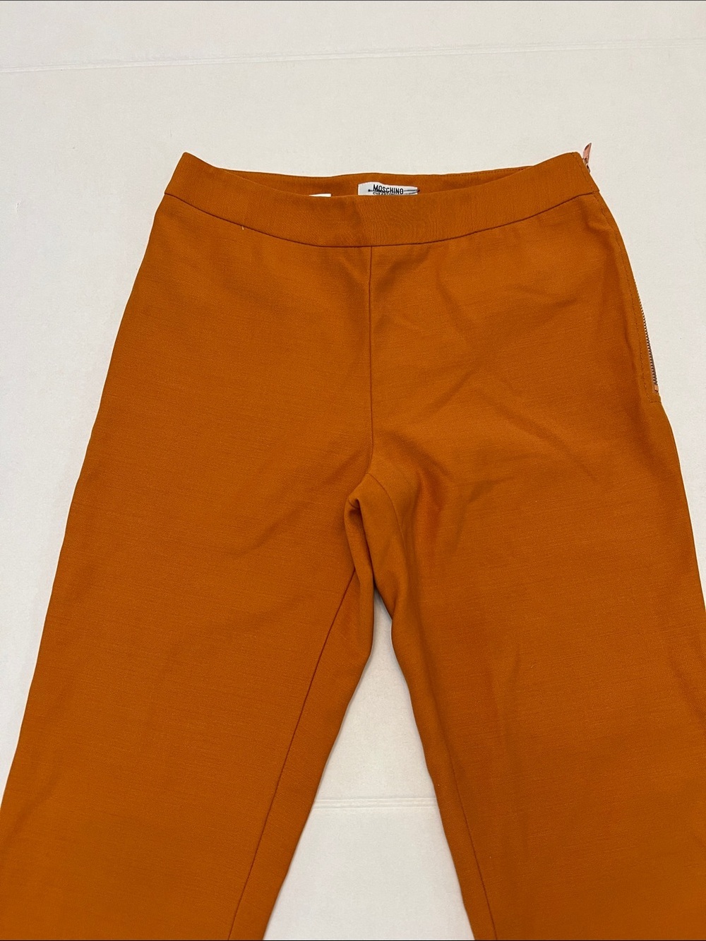 MOSCHINO CHEAP AND CHIC BURNT ORANGE BROWN PULL ON VIRGIN WOOL PANT SIZE 4 - Picture 2 of 13
